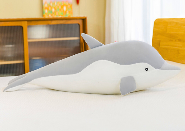 Gray dolphin plush mascot 30 cm