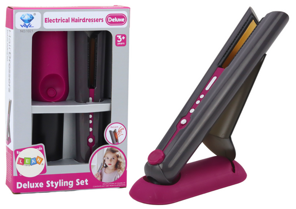 Hair Straightener Toy Stand Lights Sounds