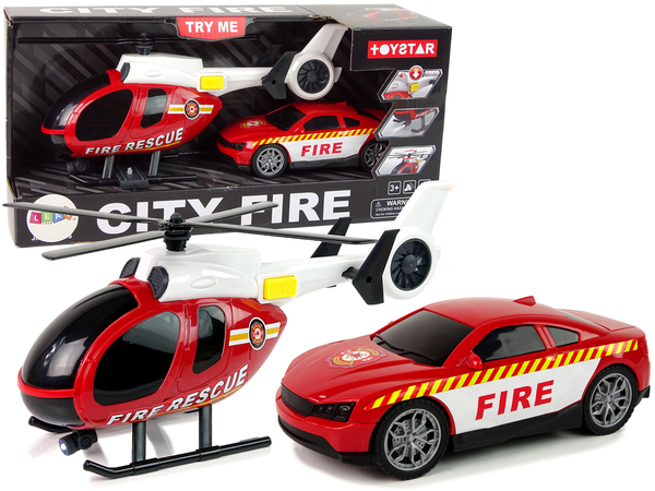 Helicopter Auto Fire Brigade Vehicle Set Sound