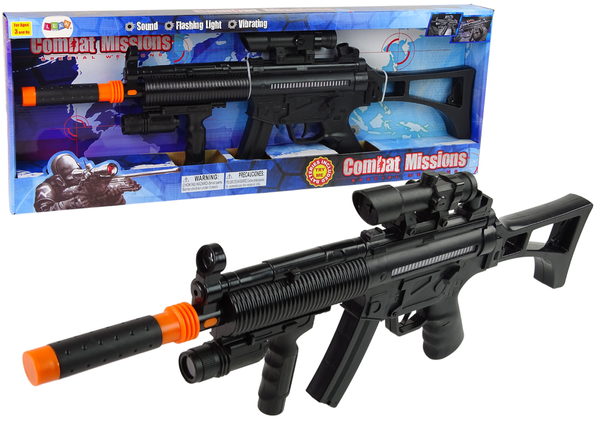 Huge Sniper Rifle Gun 70 cm long Light and sound effects COMBAT MISSION