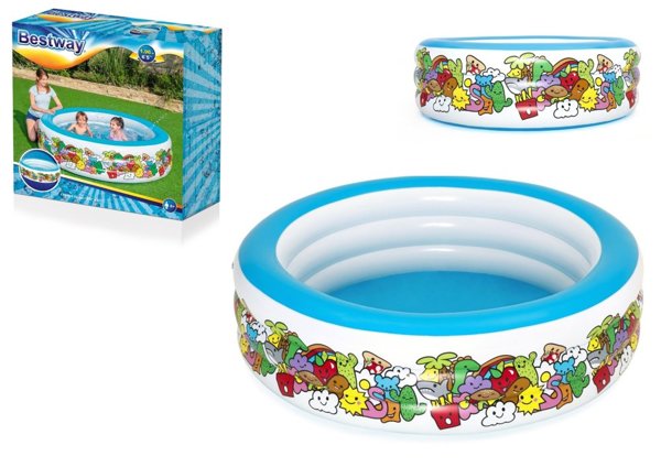 Inflatable Round Pool 196 cm x 53 cm Bestway 51122