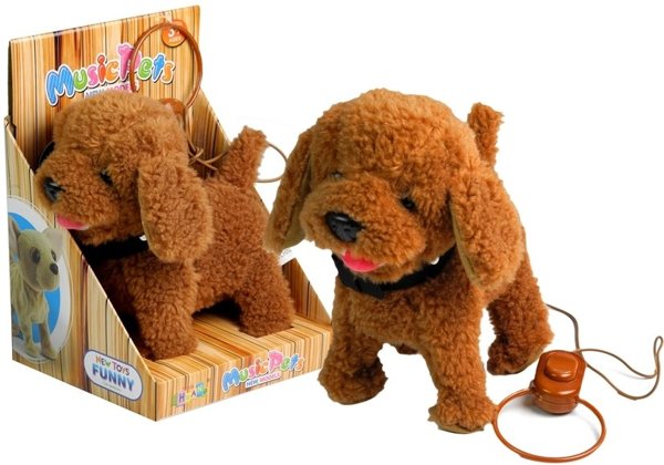 Interactive Dog On a Leash with Dog House Poodle