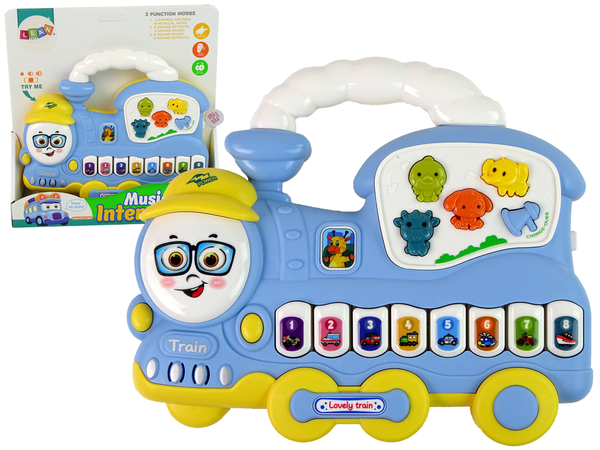 Interactive Piano Train Sound Animals Vehicle Sounds Melodies Blue