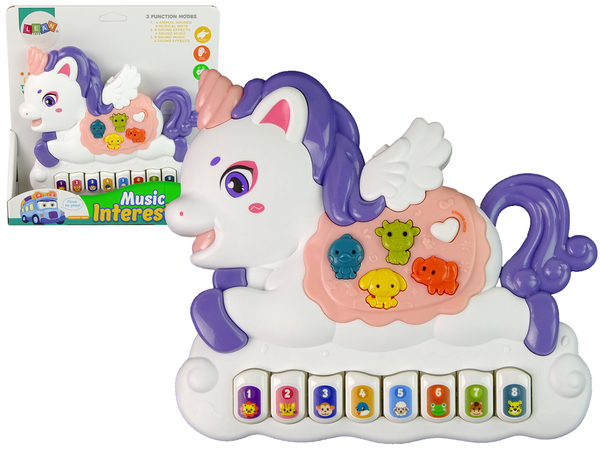 Interactive Piano Unicorn Sound Animals Sounds Melodies White