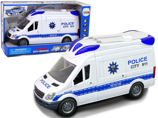 Interactive Police Radio Car  Light and sound effects ! Opening doors