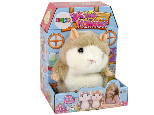 Interactive Talking Hamster Brown Plush Repeating Words Toys Interactive pets