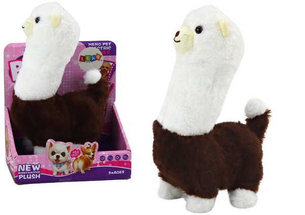 Interactive running game Pet Llama Alpaca Brown 23cm