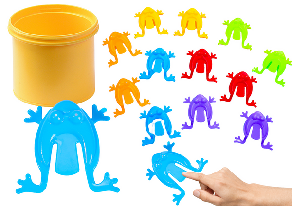 Jumping Frogs Bucket 12pcs Colorful