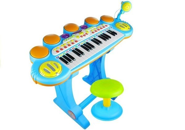 Kids Childrens 37 Key Electronic Keyboard Piano Mic Multi Musical Toy