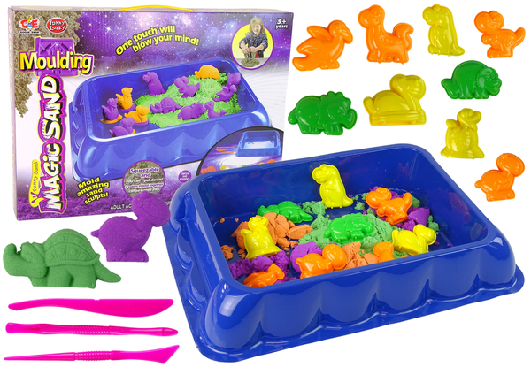 Kinetic Sand Set Moulded Dinosaurs 3 Colours