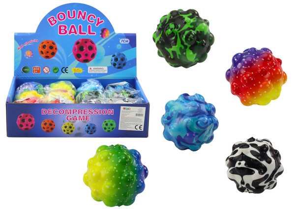 Kneading and Bouncing Ball with Studs Colorful 6.5cm