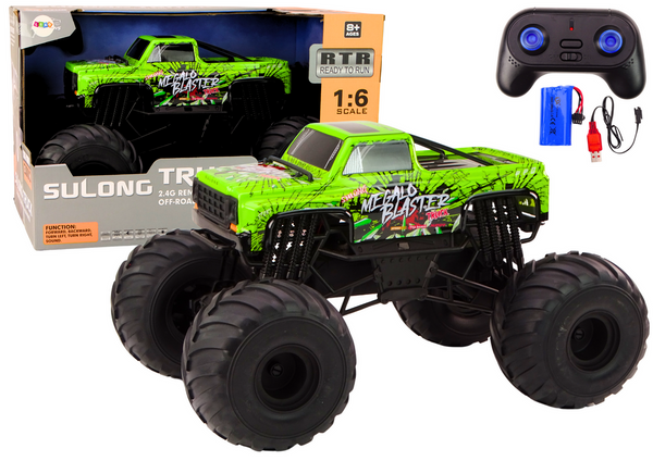 Large Off-Road Remote Controlled Car 2.4G RC 1:6 Green