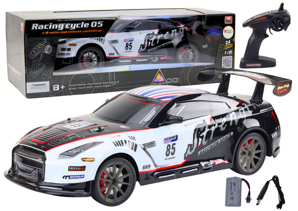 Large Remote Controlled RC Sports Car 1:8 Lights Sounds