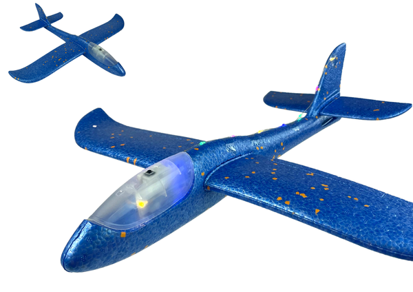 Large Styrofoam Glider Plane Blue