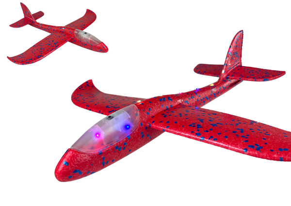Large Styrofoam Glider Plane Red