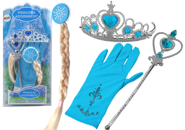 Little Princess Accessories Set Wand Glove Crown Snow Queen