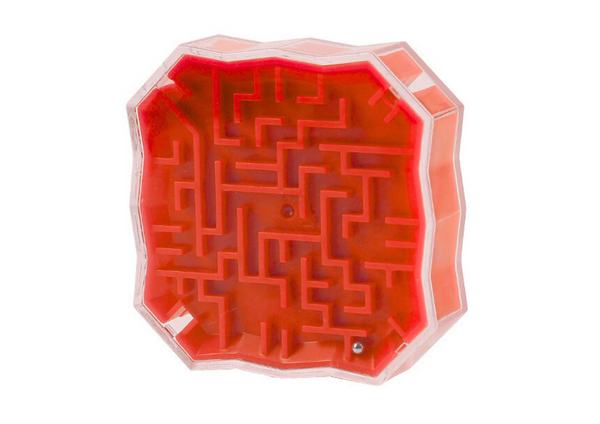 Logic Game Maze With Red Ball