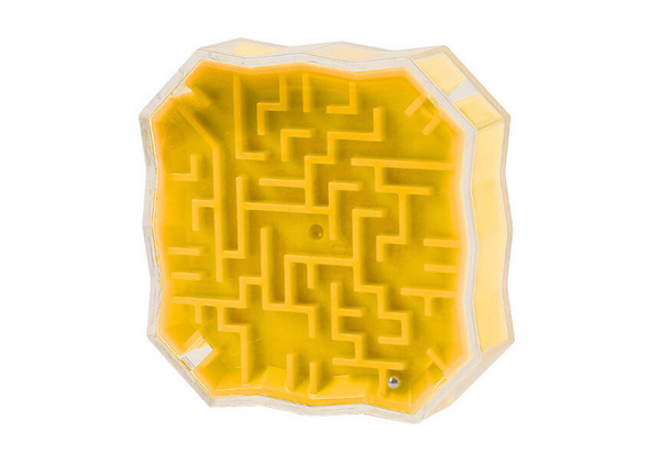 Logic Game Maze With Yellow Ball