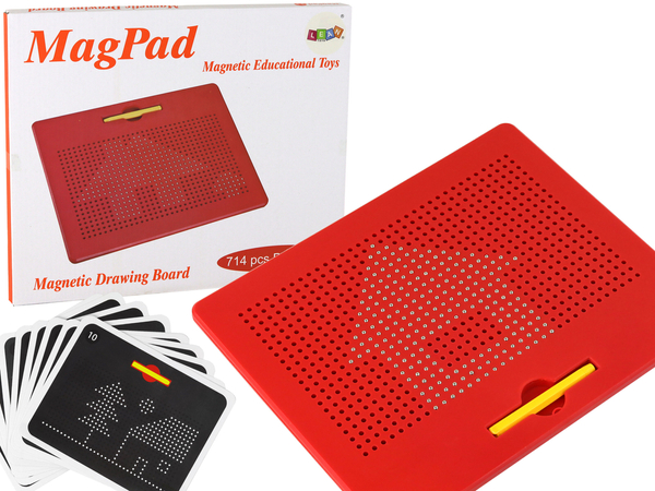 Magnetic Board Educational Pad Balls Templates Red 714 pcs.