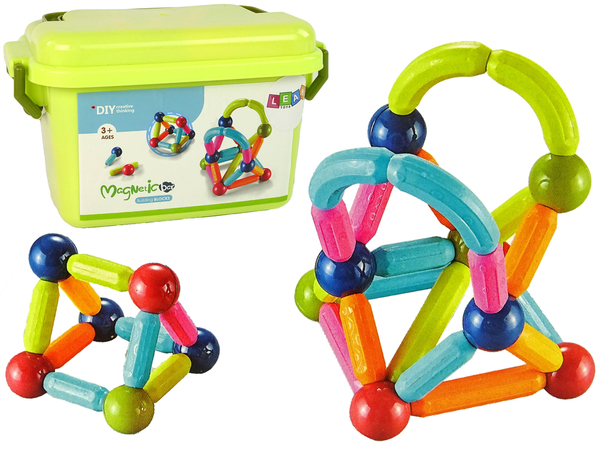 Magnetic Building Blocks Educational Trunk 68 Elements