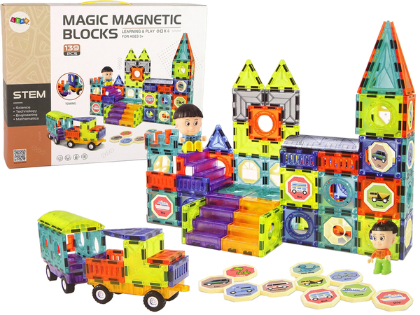 Magnetic building blocks 3D Castle 139 pieces