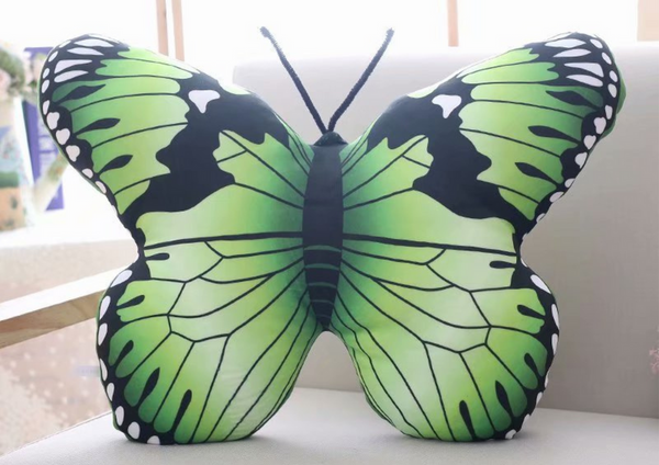 Mascot Plush Butterfly Green Pillow 40 x 30 cm