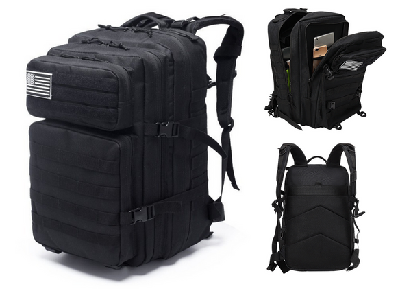 Military Backpack Military Tactical Black 40-60L