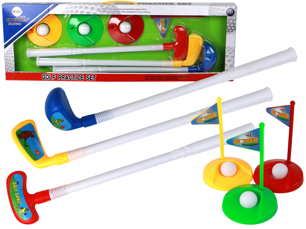 Mini Golf Set for Children, Sticks, 12 Pieces.