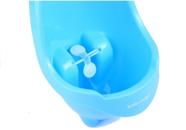 Mini Urinal For Boys Frog Suction Pads Light Blue