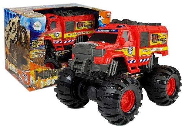 Monster Auto Firetruck Guard Big Wheels 1: 8 40cm x 30cm x 35cm