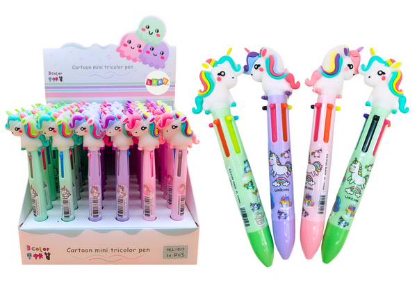 Multicolor Unicorn Automatic Pen 3 Colors Mix