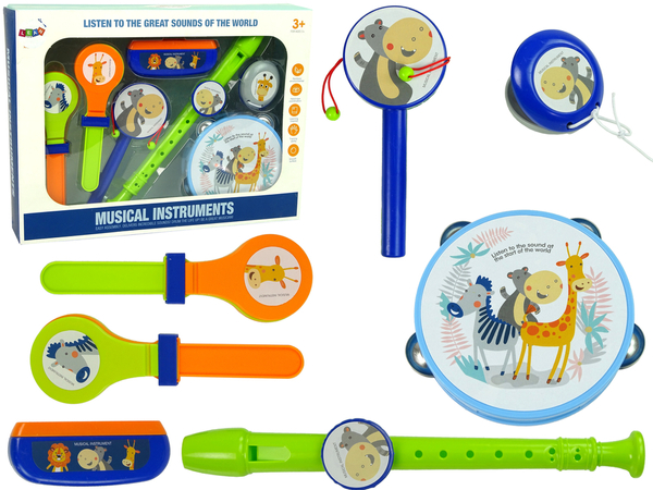 Musical Instruments Tambourine Flute Harmonica Animals