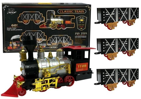 Musical Train Battery Powered Steam Engine with Carts