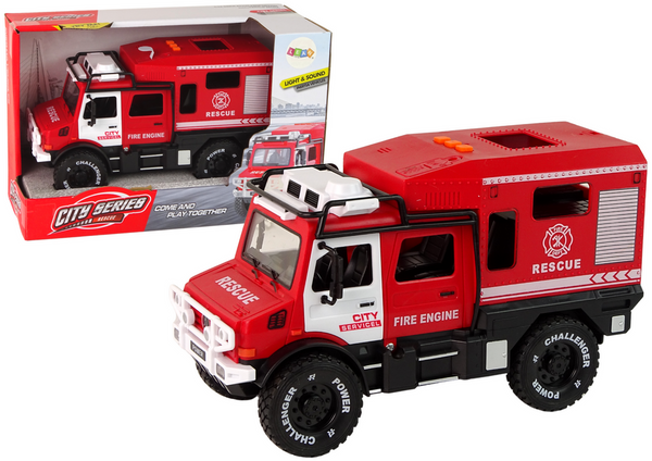 Off-Road Vehicle Fire Department Red Opening Doors Sounds Lights