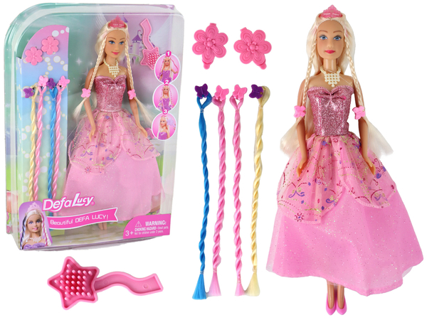 Pink Lucy Princess Doll Hair Accessories