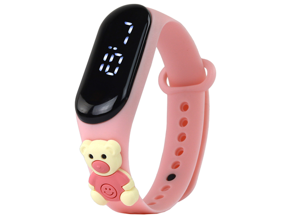 Pink Teddy Bear Touch Screen Watch with Adjustable Strap