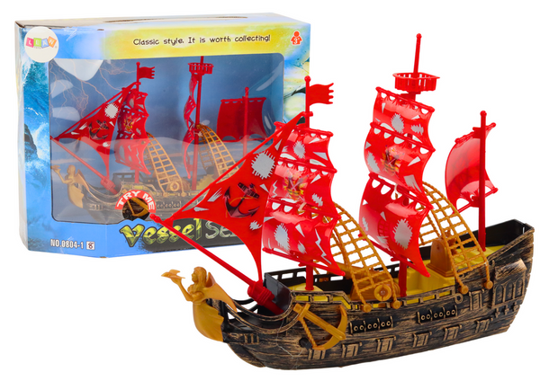 Pirate Ship Lights Sounds Wheels Brown