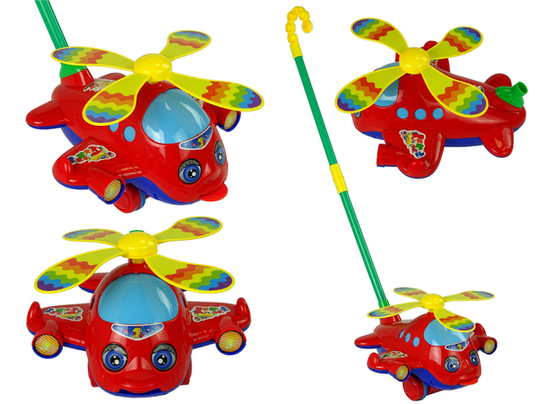 Plane Push Toy Noisemaking Moves Tongue and Propeller