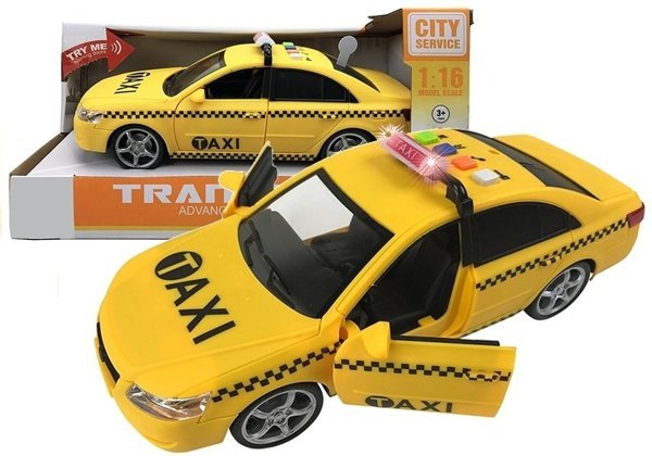 Plastic Taxi Car with Light and Sound Effect (4 musical buttons)