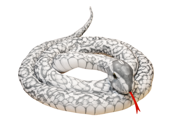 Plush Gray Snake Mascot 110 cm