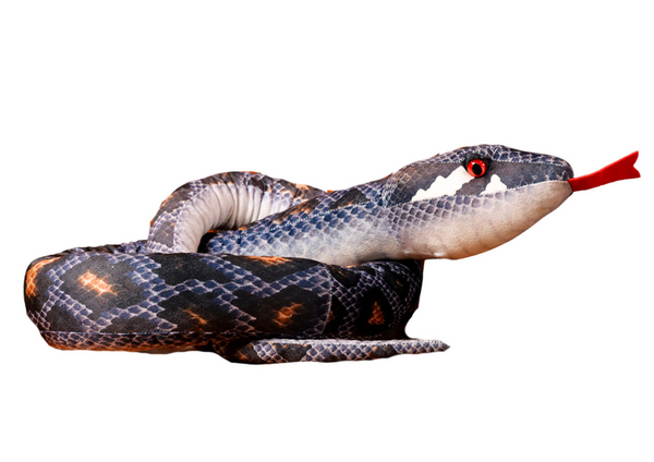 Plush Gray Snake Mascot 170 cm