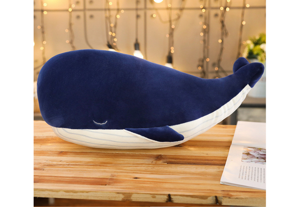 Plush Mascot Whale Navy Blue 45 cm