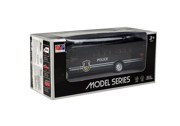 Police Car Model with Lights Black