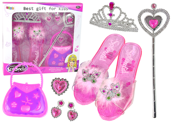 Princess set  Slippers with fur + Little lady accessories