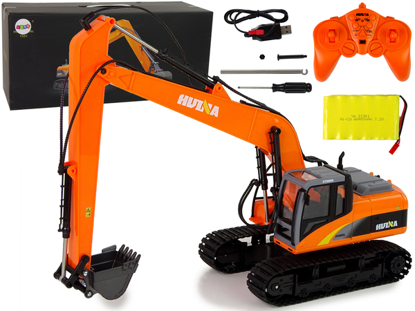 Professional crawler excavator remotely controlled  2.4GHz LED lights 15 functions