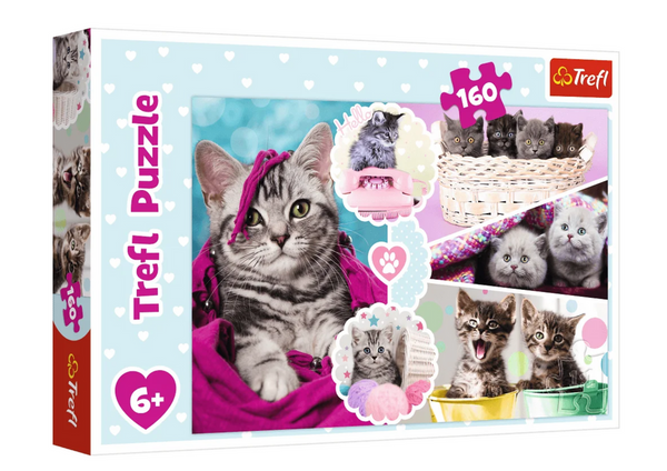 Puzzle 160 pcs. Cute cats Trefl 15371