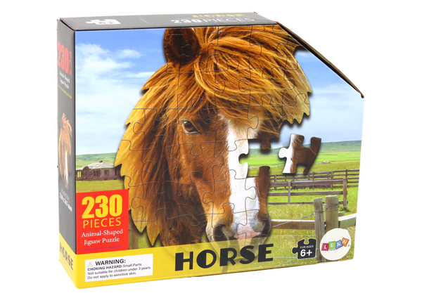 Puzzle 230 Pieces Horse Head Shape Animals