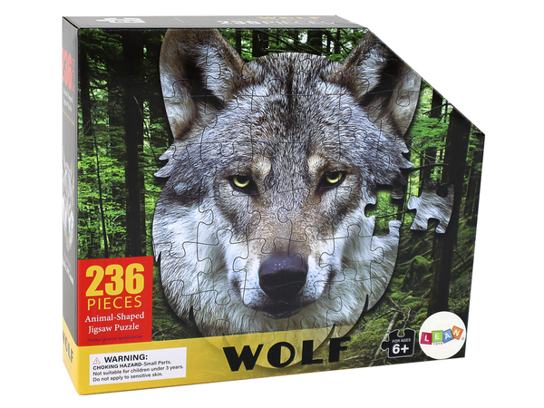 Puzzle 236 Pieces Wolf Head Theme Wild Animals