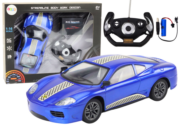 RC Remote Control Car 1:16 Lights Blue