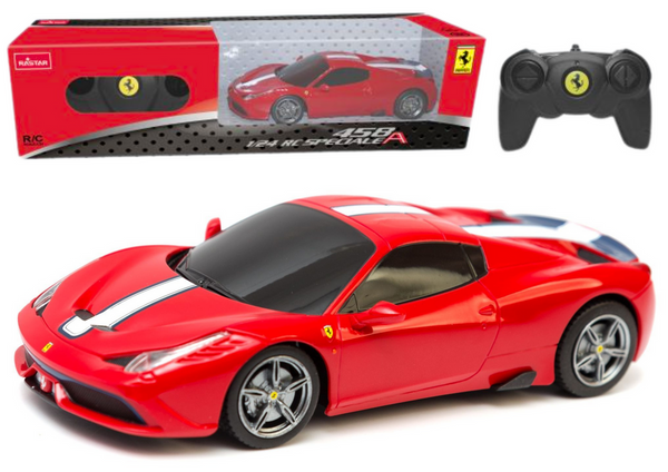 RC Sports Car 1:24 Remote Controlled Ferrari 458 Speciale Red